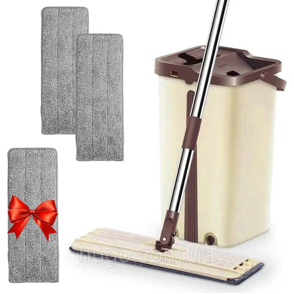 Швабра с ведром м отжимом Cleaning Mop + Подарок Запаска для швабры ...