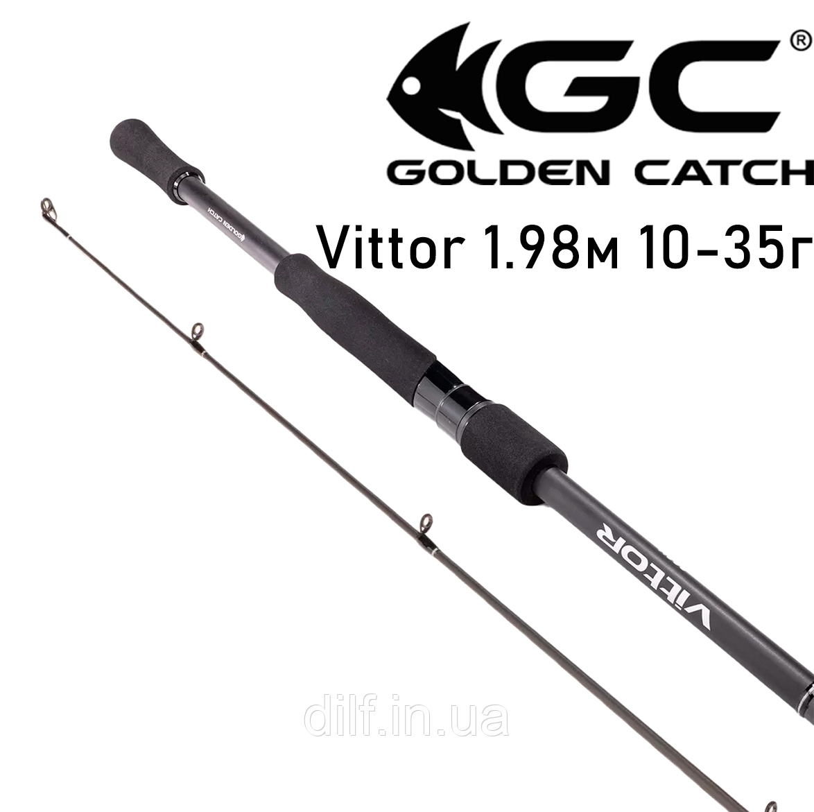 Спінінг GC Vittor 24 VTS-662MH (1.98м 10-35г), фото 1