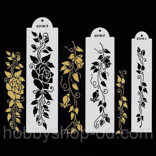 Набір трафаретів для оформлення торта (гнучкий) Бордюр, фото 1