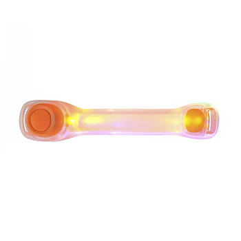 Світлодіодний LED браслет Lesko HY-0001 Orange універсальний USB акумуляторний 7 шт.