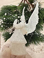 Новорічна прикраса крижаний янгол ( 14 см ), фото 3
