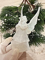 Новорічна прикраса крижаний янгол ( 14 см ), фото 4