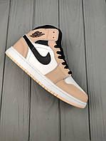 Зимові теплі жіночі кросівки Nike Air Jordan 1 Retro, зимові високі кросівки Найк Аір Джордан для дівчаток