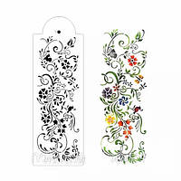 Трафарет для оформлення торта (гнучкий) Бордюр квітковий