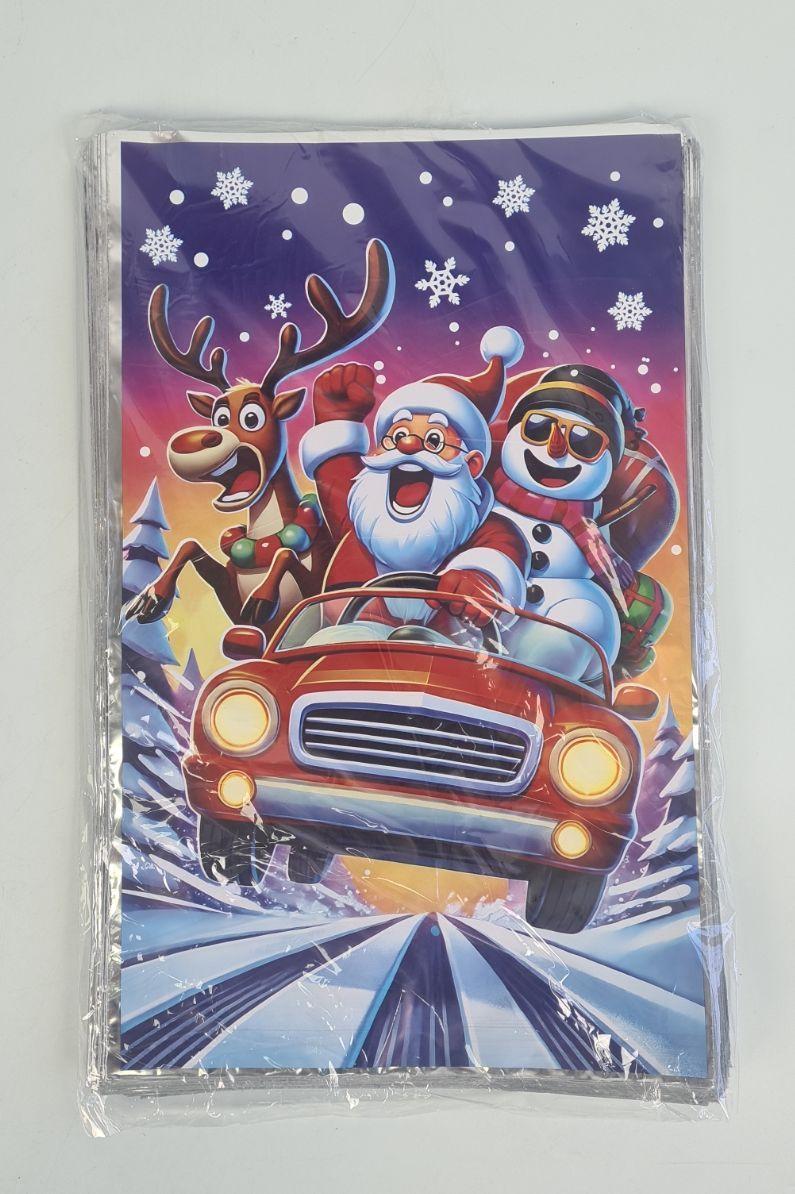 Упаковка новорічна для цукерок і подарунків (25*40) No46 Авто Санта (100 шт.), фото 1