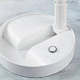 P9s 7-дюймовий портативний складний вентилятор із зарядкою, чотири швидкості, USB-зарядка, телескопічний настільний таймер, фото 5