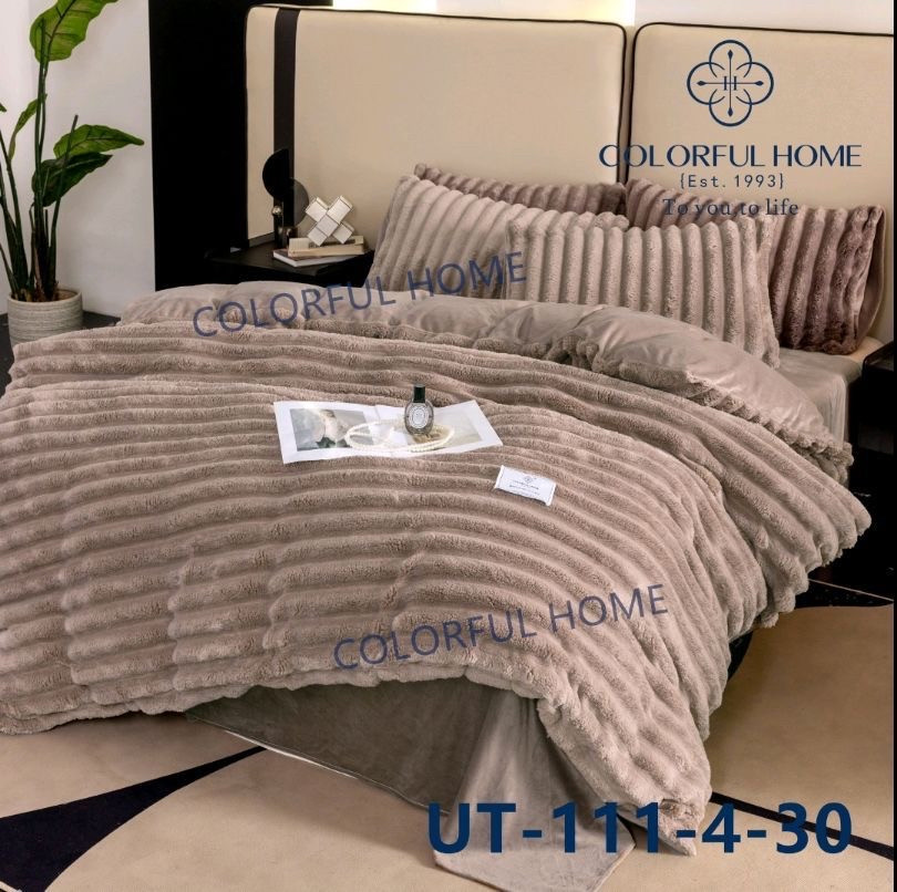 Тепла постільна білизна Colorful Home Широка смуга 5см Євро -