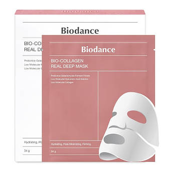 Нічна гідрогелева маска з колагеном для еластичності шкіри Biodance Bio-Collagen Real Deep Mask 1 шт