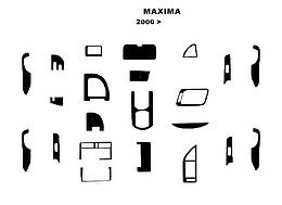 Накладки на панель Дерево Meric для Nissan Maxima 2000-2004 рр. (Пластик)