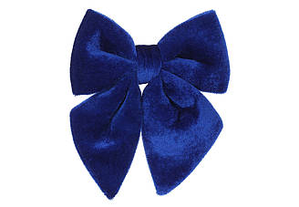 Бант новорічний синій 13 см