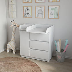 Сповивальний комод з органайзером 3+1 білий