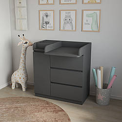 Сповивальний комод з органайзером 3+1 Антрацит