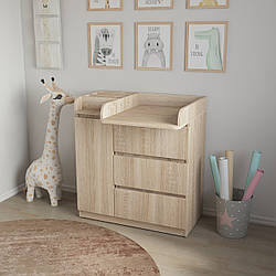 Сповивальний комод з органайзером 3+1 дуб сонома
