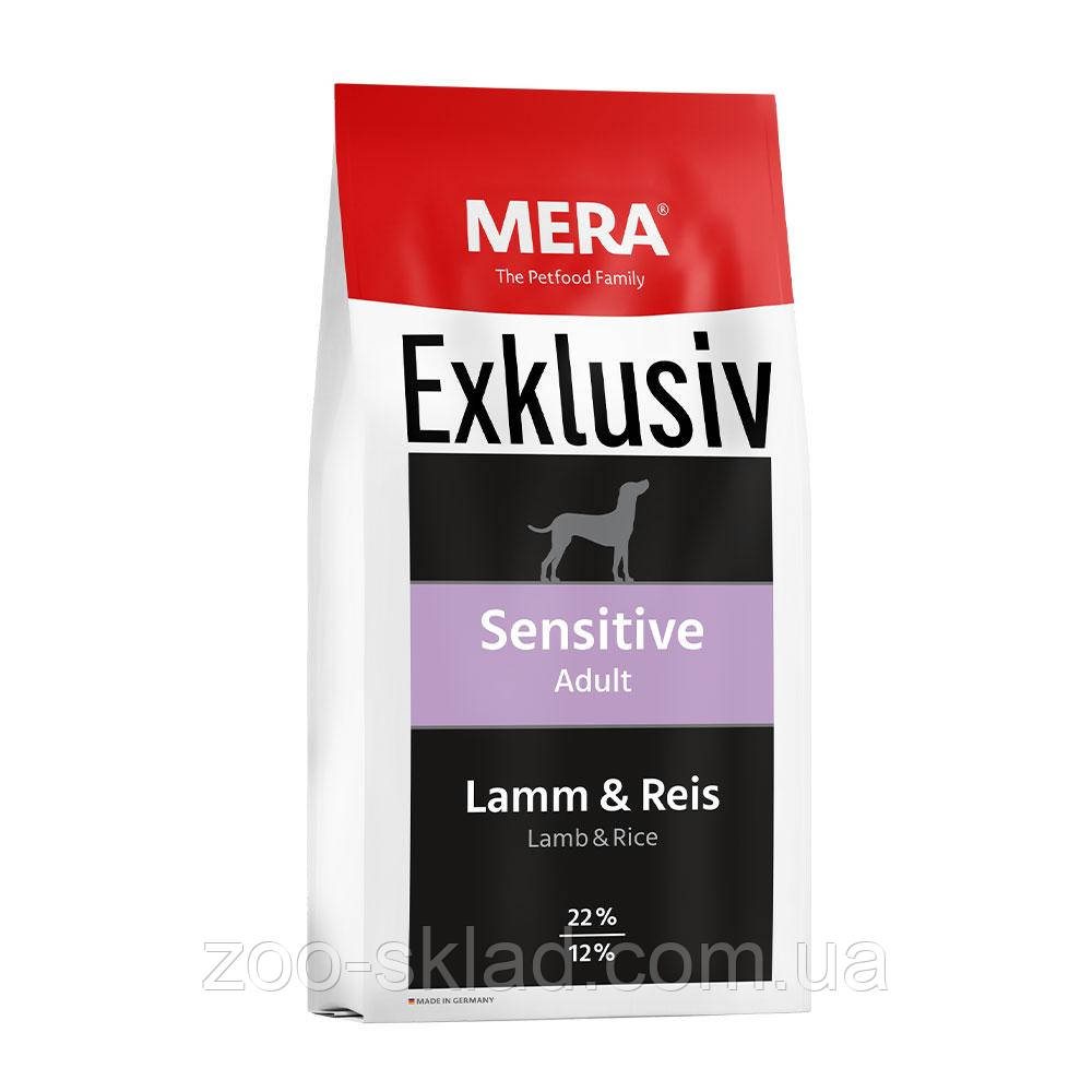 MERA Exclusiv DOG Sensitive Adult Lamb & Rice для собак з чутливим травленням, з ягням та рисом 15кг 72655