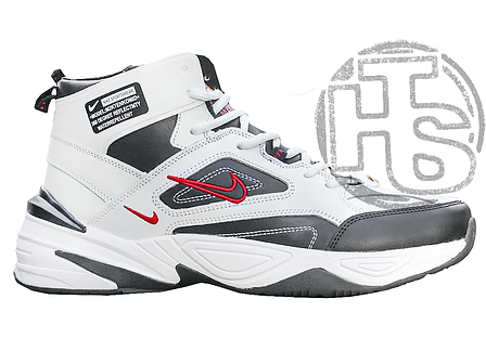 Чоловічі кросівки Найк Nike M2K Mid Tekno White Black Red Winter (хутро), фото 1