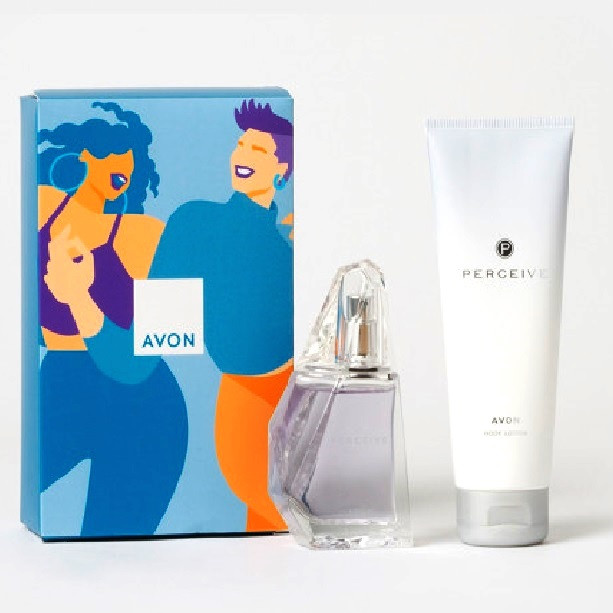 Подарунковий парфумерний набір Avon Perceive для жінок 2 в 1 в коробці