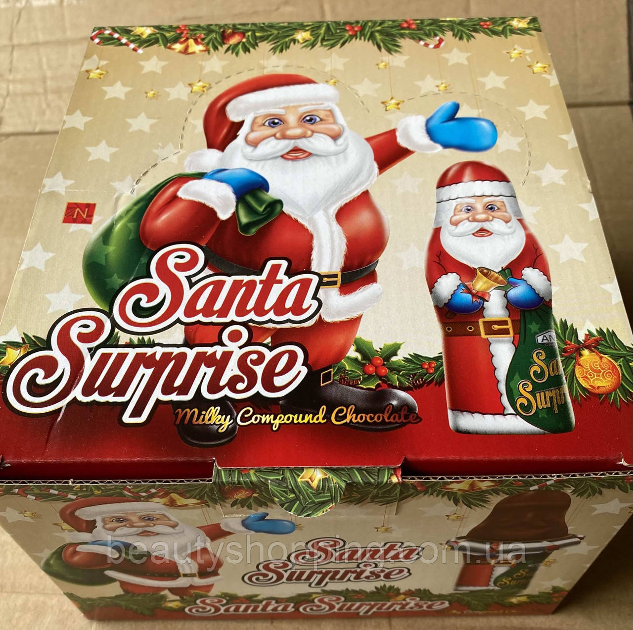 Santa Surprise шоколадні фігурки Санта 38г 24 штуки
