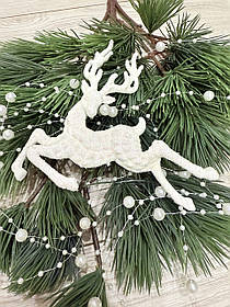 Новорічна прикраса - олень блиск ( полістоун)