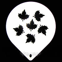 Трафарет великий діаметр 22,5 см Кленові листочки