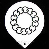 Трафарет великий діаметр 22,5 см Візерунок No 4