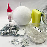 Набір для створення дзеркальної кулі 12 см, фото 2