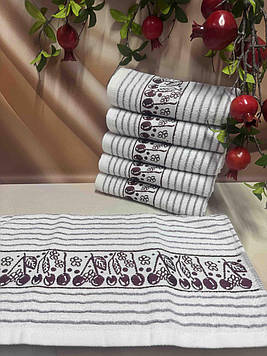 Кухонні махрові рушники в упаковці 6 шт розмір 40/60 см натуральні бавовняні якісні Туреччина