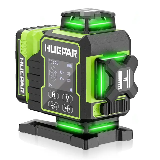Лазерний рівень Huepar W04CG Premium відкалібрований нівелір