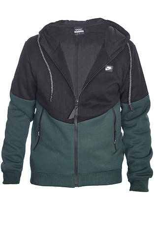 Костюм спортивний чоловічий утеплений Nike 24-TCK-5011 чорний, фото 1
