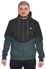 Костюм спортивний чоловічий утеплений Nike 24-TCK-5011 чорний, фото 3