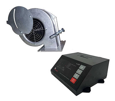 Комплект автоматики для твердопаливного котла терморегулятор KG Elektronik SP-05 LED + DPS-120 до 35кВт