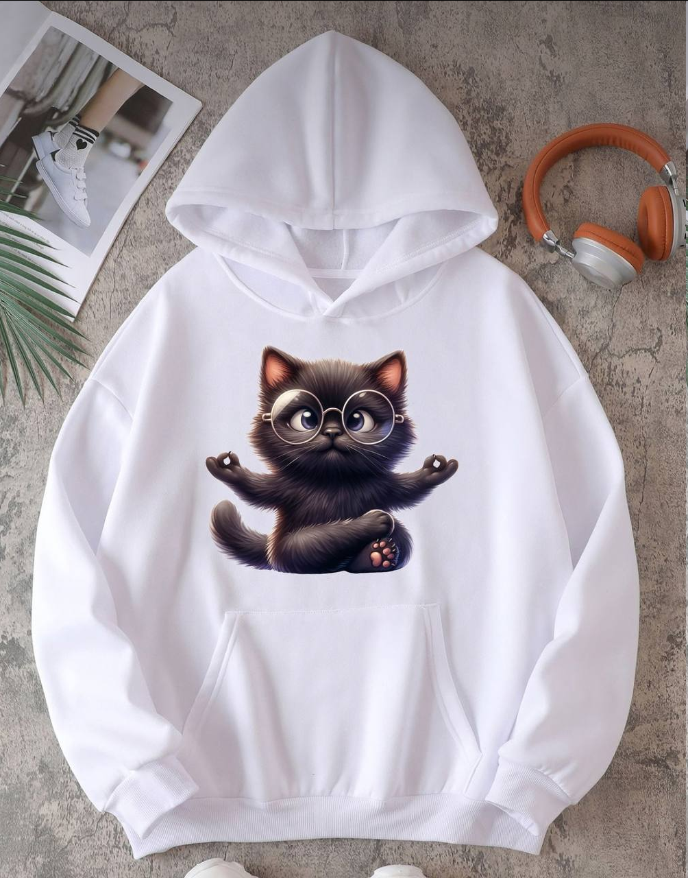 Худі з принтом кота