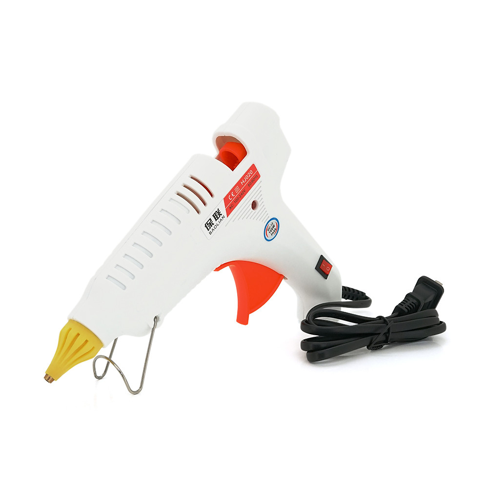 Клейовий пістолет з живленням від 220V HJ020 100W, клей діаметром-7мм/11мм + перехідник, White, Blister, фото 1