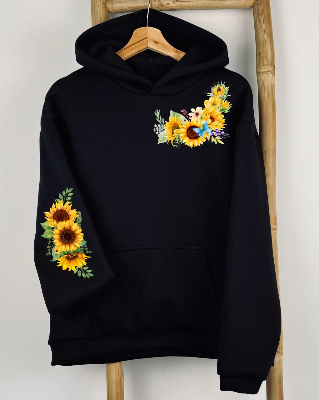 Толстовка з принтом «Соняшники»