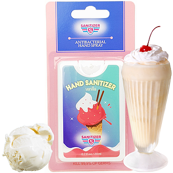 Спрей для рук антисептик Sanitizer Vanilla 20 мл 65% спирту