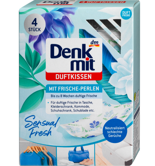 Ароматизовані подушечки для білизни, шафа Sensual Fresh Denkmit 4 шт, фото 1