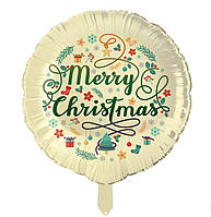 Куля фольгована кругла Merry Christmas (Китай)