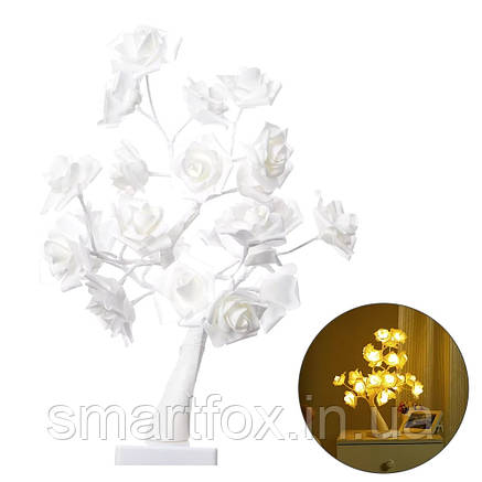 Нічник Лампа декор "Дерево білі троянди" (220V), фото 1