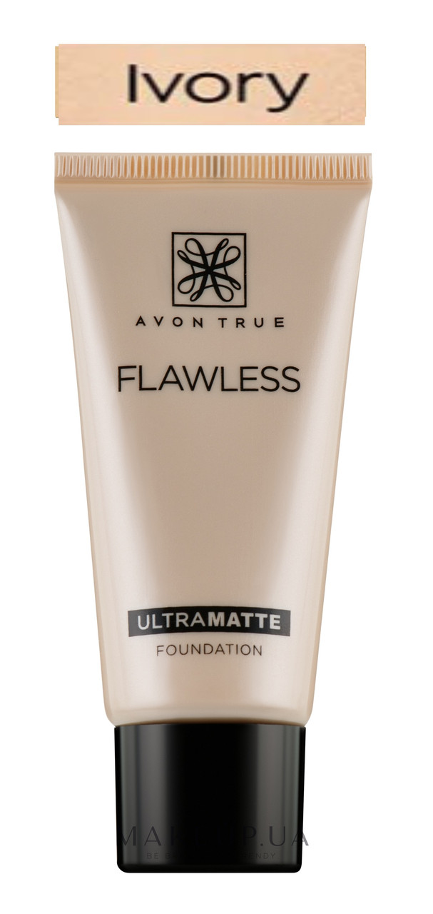 Уцінка! Термін 09/24. Матувальний тон крем Ivory Слонова кістка, Бездоганний Avon Flawless Ultramatte,30 мл
