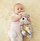 М'яка дитяча іграшка дихаюча видра Сіра fisher price для сну, іграшка-нічник Видра з функцією дихання, фото 3
