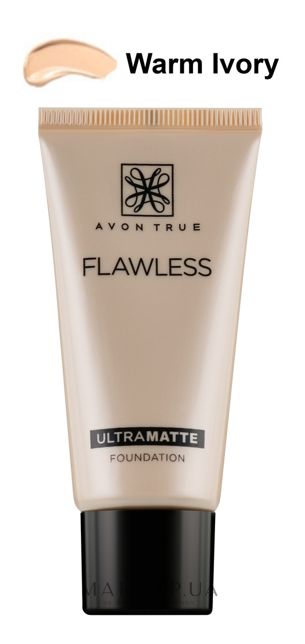 Уцінка! Термін 09/23. Матуючий тон Warm Ivory Тепла Слонова кістка, Бездоганний Avon Flawless Ultramatte,30 мл