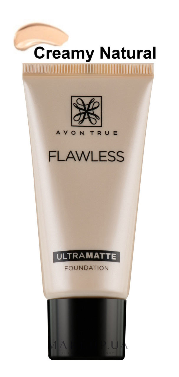 Уцінка! Термін 10/23. Матуючий тон Creamy Natural Кремовий, Бездоганний Avon Flawless Ultramatte,30 мл