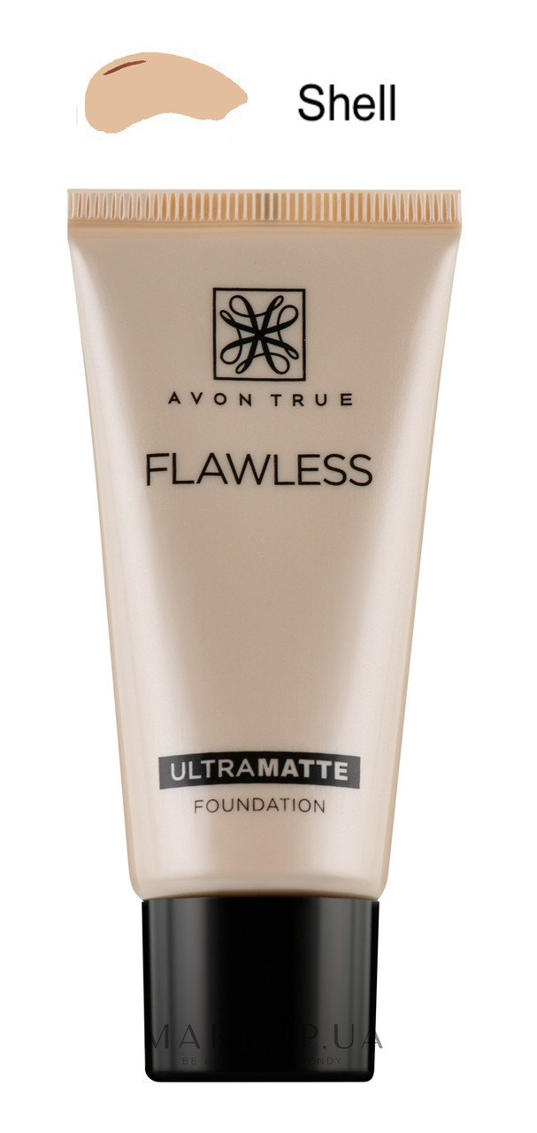 Уцінка! Термін 10/23. Матуючий тон Shell Порцеляновий, Бездоганний Avon Flawless Ultramatte,30 мл