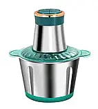 Кухонний блендер із металевою чашею на 2 л, 1200 Вт, Блискавка, Зелений/Електричний подрібнювач для кухні, фото 7