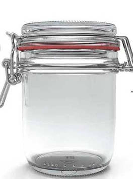 10 шт банка скляна з бугельним замком (затискачем) 0,530 л/530 мл упаковка