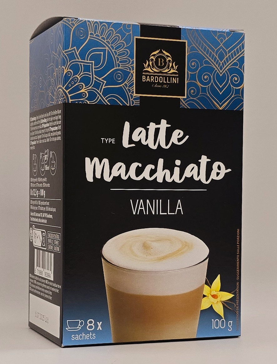 Капучино "Bardollini" Latte Macchiato Vanilla 8х12.5 грам Німеччина