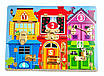 Дерев'яний навчальний бізіборд для малюків замки дверцята тварини та цифри на дошці для розвиваючих дитячих ігор, фото 5