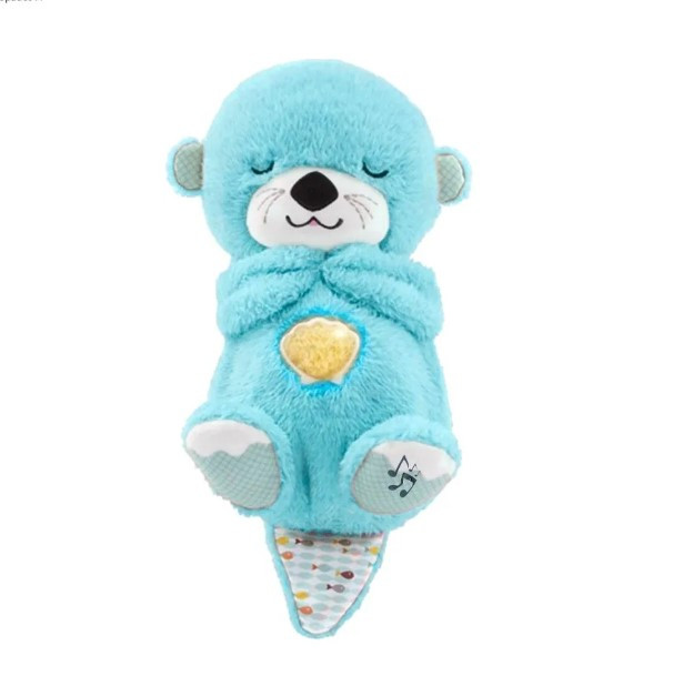 М'яка дитяча іграшка Дихаюча Видра Синя fisher price для сну, Видра з функцією дихання
