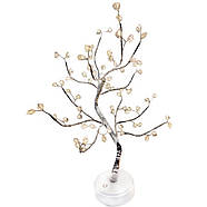 Настільна світлодіодна лампа Дерево сріблястий кристал NNG-06 Декоративна настільна лампа для дому, фото 2