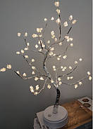 Настільна світлодіодна лампа Дерево сріблястий кристал NNG-06 Декоративна настільна лампа для дому, фото 3