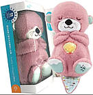 Дихаюча видра дитяча музична іграшка для сну в коробці 30 см різних кольорів із функцією дихання, фото 6